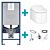 Ensemble complet: New Grohe Sensia Arena 2.0 + Kit à chasse d'eau automatique + Grohe Rapid Slx Cistern Cadren